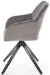 Стілець для кухні та вітальні Halmar K535 обертальний Попелястий (5905248132306) - зображення 6