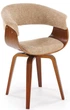 Krzesło do kuchni i salonu Halmar K545 Beżowe/Orzechowe (5905248132566) - obraz 1