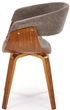 Стілець для кухні та вітальні Halmar K545 Попелястий/Горіховий (5905248132573) - зображення 8
