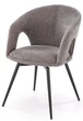 Стілець для кухні та вітальні Halmar K550 обертальний Попелястий (5905248132740) - зображення 10