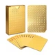 Пластиковые карты для покера GoldCards, золотистая рубашка, цветные цифры, 54 карты - изображение 1