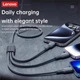 120W кабель Lenovo швидка зарядка 3 в 1 MicroUSB + TypeC + Lightning 3-in-1 Fast Charging 3в1 120см Заряджає iPhone, Apple, Android, Samsung, Xiaomi та ін. - зображення 4