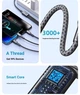 120W кабель Lenovo швидка зарядка 3 в 1 MicroUSB + TypeC + Lightning 3-in-1 Fast Charging 3в1 120см Заряджає iPhone, Apple, Android, Samsung, Xiaomi та ін. - зображення 7