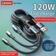 120W кабель Lenovo швидка зарядка 3 в 1 MicroUSB + TypeC + Lightning 3-in-1 Fast Charging 3в1 120см Заряджає iPhone, Apple, Android, Samsung, Xiaomi та ін. - зображення 8