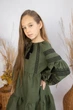 Вишита сукня для дівчинки Trend Мілітарі 128 Хакі (SOLSUDMILIT) - зображення 2