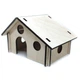 Домик для грызунов EcoWood для хомяков, крыс и декоративных мышей 12x9.5x8.5 см Фанера - изображение 2