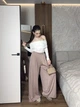 Жіночі брюки широкого крою Uaclothes 42-44 Бежевий (like37149-175811349) - изображение 2