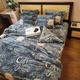 Постільна білизна KoTetextile плюшева велюрова полуторка 155-215 см 50-70 2шт до кави сірий з білим - зображення 1