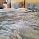 Постільна білизна KoTetextile плюшева велюрова полуторка 155-215 см 50-70 2шт париж сірий - зображення 4
