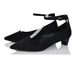 Женские туфли MeiDeLi лодочки эко замша с ремешком 36 черные (2639) - изображение 2