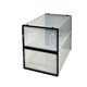 Комплект боксів (2 шт.) для зберігання взуття (РАЗМЕР "S") LUMINARIA SHOE BOX BK/CLEAR - зображення 1