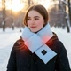 Электрический шарф с подогревом 10 Вт 5 V 3 режима нагрева 10x80 см USB голубой из полиэстера для шеи - изображение 5
