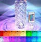 Настільна акумуляторна лампа з пультом 22 см нічник Троянда з пультом RGB Crystal Rose. - зображення 1