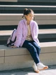 Детская мягкая куртка UNIQLO из искусственного меха 1159856884 (Сиреневый 13) на рост 155-165 см - изображение 3