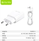 Мережевий зарядний пристрій Bavin PC895Y-C 18W USB-A 2.4A Fast Charging + кабель USB-A/Type-C White (C-PC895Y-C WH) - зображення 6
