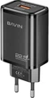 Мережевий зарядний пристрій Bavin PC2029Y-C 22.5W USB-A 3.0A Super Quick Charge + кабель USB-A/Type-C Black (C-PC2029Y-C BK) - зображення 2