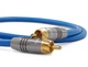 Сабвуферний кабель RCA-RCA Melodika Sky Blue SBS-W40 Subwoofer cable 4m - зображення 2