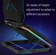 Охлаждающая подставка для ноутбука 15-17.3 дюймов Ice Coorel K-9 Blue RGB - изображение 8