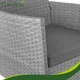 Садові меблі з ротангу сірі Gardlov 26907 - зображення 4