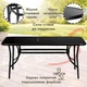 Стіл садовий Garden table Siena SC-094 120х70x70 прямокутний з чорною скляною стільницею - зображення 3