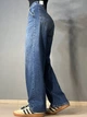 Джинсы женские Its Basic 2952-17 skater baggy бананы с косыми карманами 40 синие - изображение 4