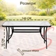 Стол садовый Garden table Siena SC-094 140х80x70см прямоугольный Черный - изображение 5