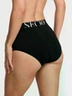Котонові високі трусики-бриф Victoria's Secret Exploded Logo Cotton Modern Brief Panty S Чорні 27245722 - изображение 3