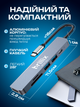 Usb хаб перехідник type с на юсб 6в1 hub адаптер на тайп сі для ноутбука макбука смартфона планшета пк Brillix UC-H6 Max концентратор з кардрідером розгалужувач 4 порти 4K HDMI+USB*2+SD/TF card reader+PD Female hub 6in1 - зображення 6