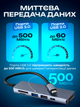 Usb хаб перехідник type с на юсб 6в1 hub адаптер на тайп сі для ноутбука макбука смартфона планшета пк Brillix UC-H6 Max концентратор з кардрідером розгалужувач 4 порти 4K HDMI+USB*2+SD/TF card reader+PD Female hub 6in1 - зображення 8