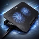 Охлаждающая подставка для ноутбука с 2 встроенными кулерами USB Xstrike XS-11 9-17 дюймов Черная - изображение 1