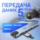 USB хаб 8-в-1 Walker WHUB-63 з роз'ємом USB / Type-C, HDMI, RJ45, SD, microSD, сірий - зображення 4