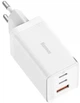 Зарядний пристрій Блок живлення Baseus GaN 5 Pro 65W швидка зарядка + Кабель Type-C to Type-C 100W 1m (White) - зображення 4