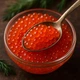 Икра лосося свежая имитированная в стеклянной банке премиум крупная, вкусная 500гр - изображение 1