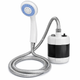 Портативный душ для кемпинга Portable Shower 8х5х13 см летний душ с насосом поток воды 4–5 л мин туристический душ аккумуляторный 2200 мАч Белый - изображение 2
