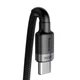 Кабель Baseus Cafule Flash Charging Data Line Cable Type-C to Type-C PD 2.0 QC 3.0 100W 20V 5A 2м (CATKLF-ALG1) Black/Grey - зображення 4