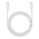 Кабель Baseus Dynamic Series Fast Charging Data Cable Type-C to Type-C 100W 20V 5A 2м (CALD000302) White - зображення 1