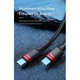 Кабель Baseus Cafule Flash Charging Data Line Cable Type-C to Type-C PD 2.0 QC 3.0 100W 20V 5A 2м (CATKLF-AL91) Black/Red - зображення 11