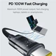 Кабель Baseus Gem Series Fast Charging Data Cable Type-C to Type-C 100W 20V 5A 1м (P10373000111-00) Black - зображення 8