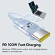 Кабель Baseus Gem Series Fast Charging Data Cable Type-C to Type-C 100W 20V 5A 1м (P10373000311-00) Blue - зображення 8