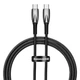 Кабель Baseus Glimmer Series Fast Charging Data Cable Type-C to Type-C 100W 20V 5A 1м (CADH000701) Black - зображення 1