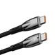 Кабель Baseus Glimmer Series Fast Charging Data Cable Type-C to Type-C 100W 20V 5A 2м (CADH000801) Black - зображення 3