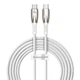 Кабель Baseus Glimmer Series Fast Charging Data Cable Type-C to Type-C 100W 20V 5A 2м (CADH000802) White - зображення 1