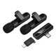 Мікрофон бездротовий петличний Hoco L20A Fair dual-mic wireless Type-C Lightning Чорний - зображення 6