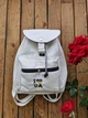 Міський рюкзак з машинною вишивкою I love UA 34*28*11 білий - зображення 1