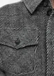 Мужское пальто в рубчик Herringbone 11Git-C Серый - изображение 4