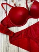 Шкiряний комплект білизни червоний з цепочками 75С - изображение 3