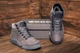 Зимние кожаные спортивные ботинки, кроссовки на меху Nubuck Grey 41 - изображение 4