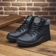 Зимние кожаные спортивные ботинки, кроссовки на меху Nubuck Black 43 (арт. 2763750137) - изображение 5