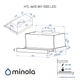 Витяжка телескопічна Minola HTL 6615 WH 1000 LED - изображение 14