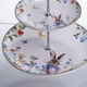 Фруктовница двухярусная фарфоровая Garden Rabbits 23×24 см этажерка для фруктов конфетница двухуровневая - изображение 3